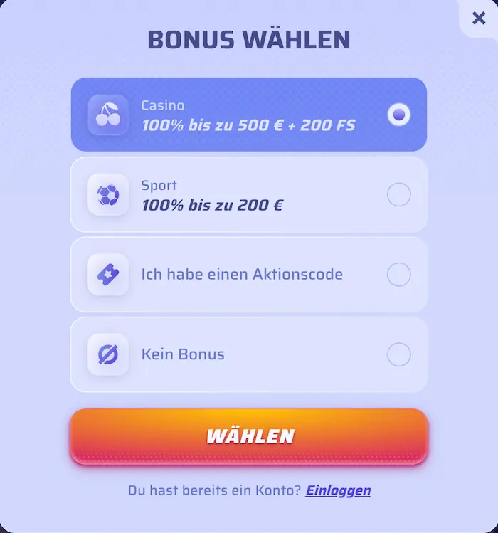 Spinrollz Anmeldung reg